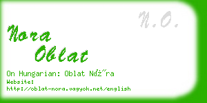 nora oblat business card